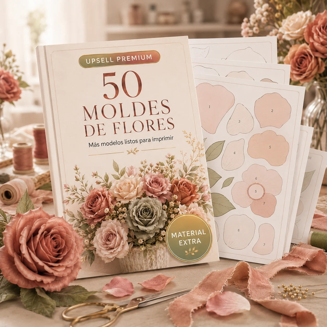 50 Moldes de Flores - Pack de moldes imprimibles